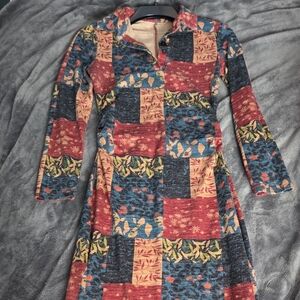 Multicolour Patchwork Dress